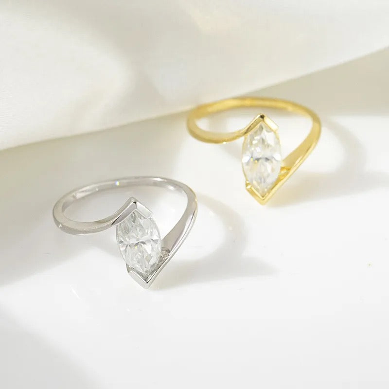 "Gold Dreams" Lab Grown Stone Ring 18K Gold Plated