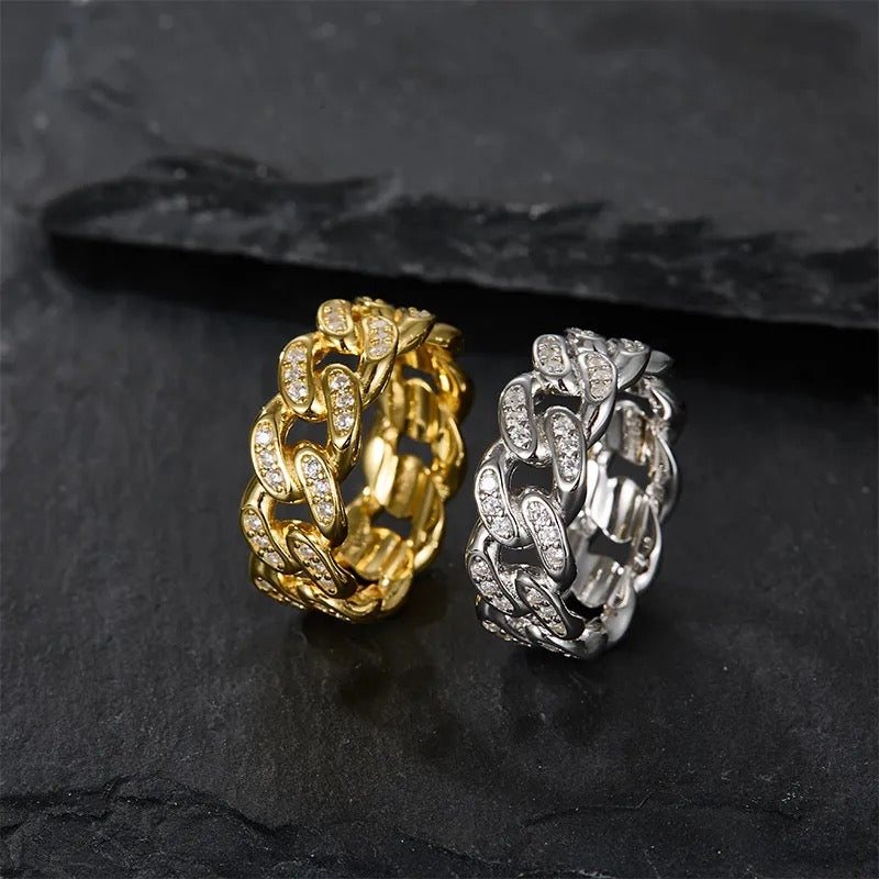 "Sparkle" Lab Grown Stone Ring 18K Gold Plated