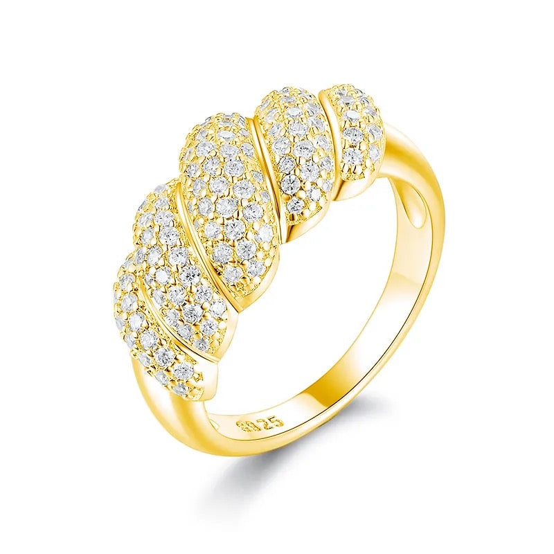 "Rome" Lab Grown Stone Ring 18K Gold Plated