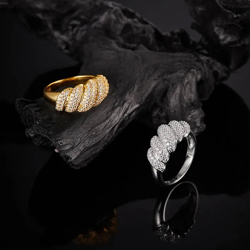 "Rome" Lab Grown Stone Ring 18K Gold Plated