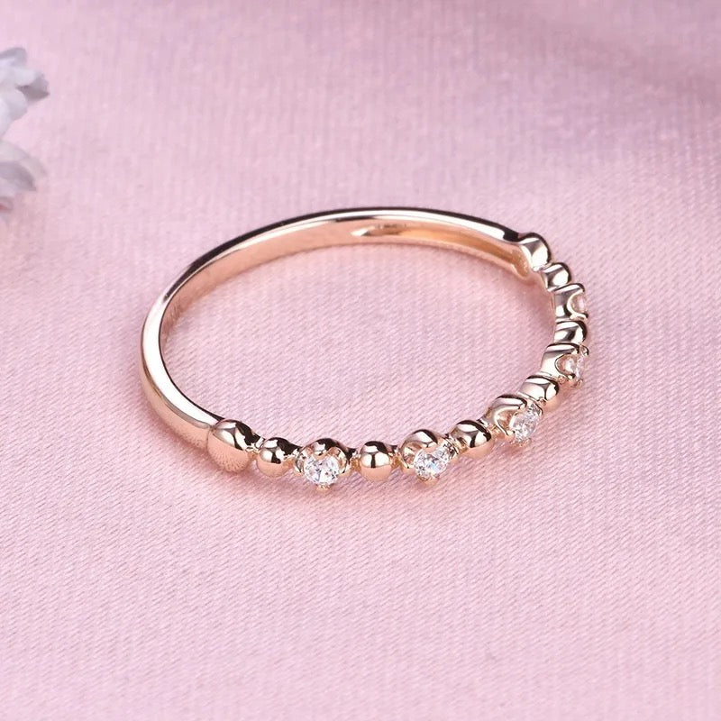 "Eternal Rose" Customized Diamond Ring 9K/18K Rose Gold