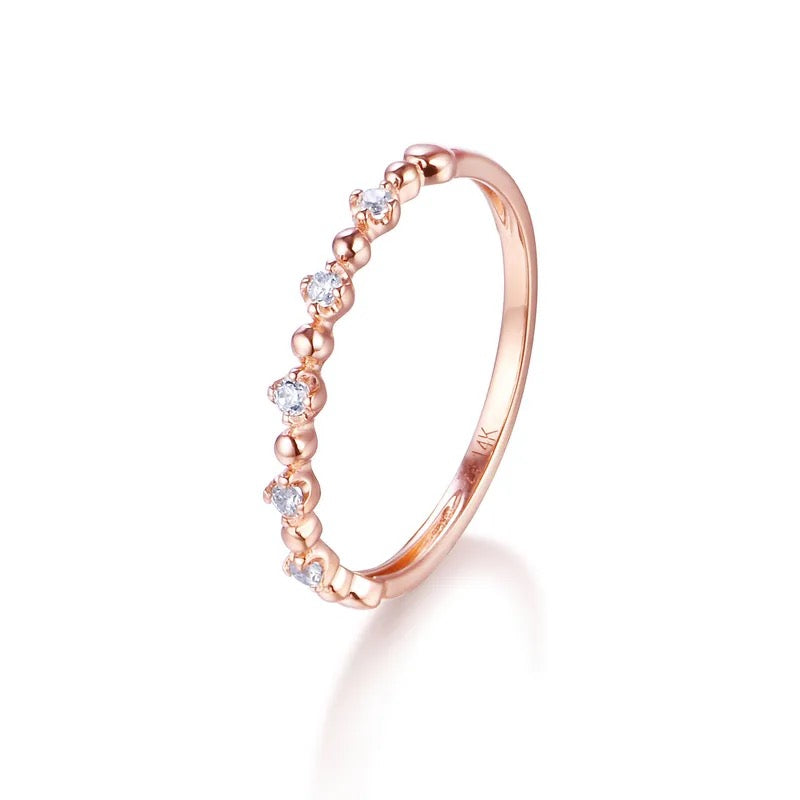 "Eternal Rose" Customized Diamond Ring 9K/18K Rose Gold