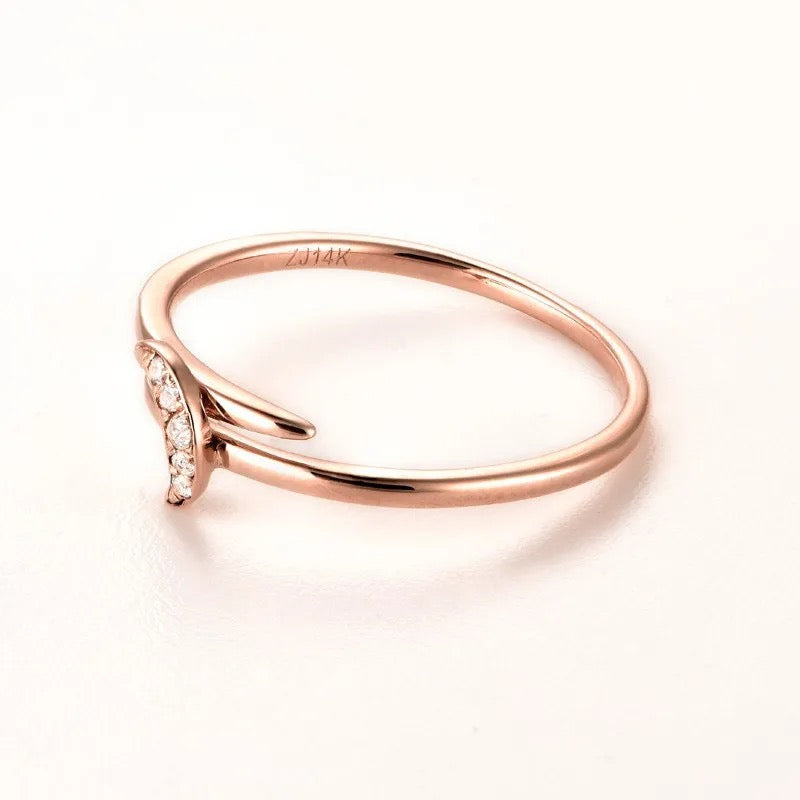 "Blush Radiance" Customized Diamond Ring 9K/18K Rose Gold