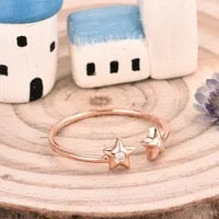 "Star Roses" Customized Diamond Ring 9K/18K Rose Gold