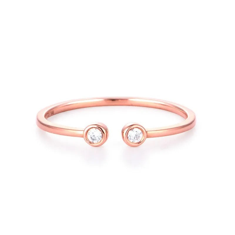 "Celestial Rose" Customized Diamond Ring 9K/18K Rose Gold