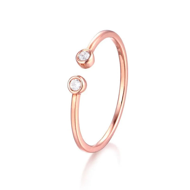 "Celestial Rose" Customized Diamond Ring 9K/18K Rose Gold