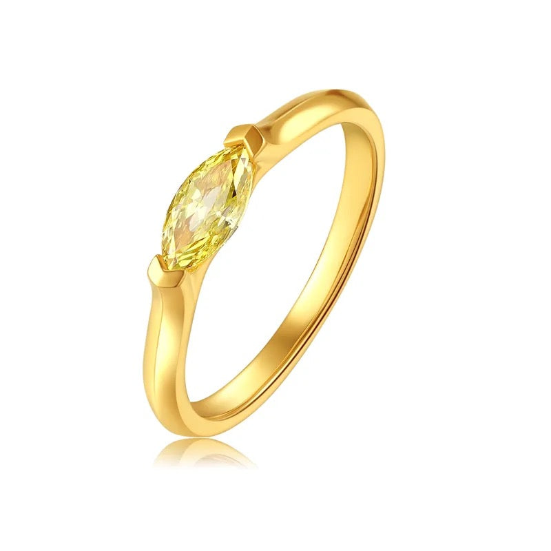 "Golden Whisper" Diamond Ring 18K Gold