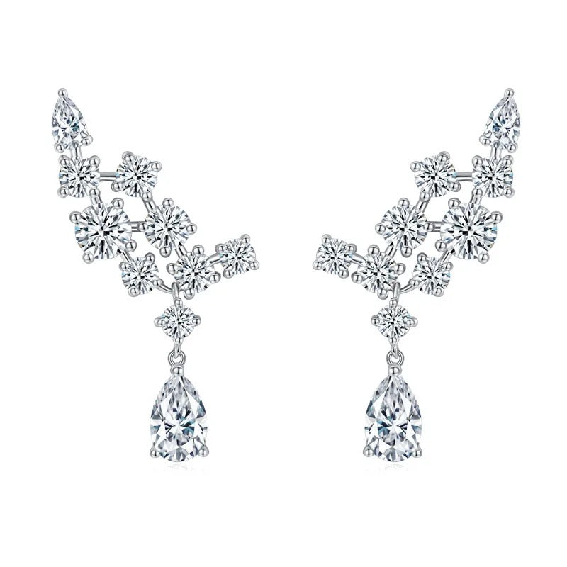 "Artemice Radiance" Lab Grown Stone Earrings Platinum Plated