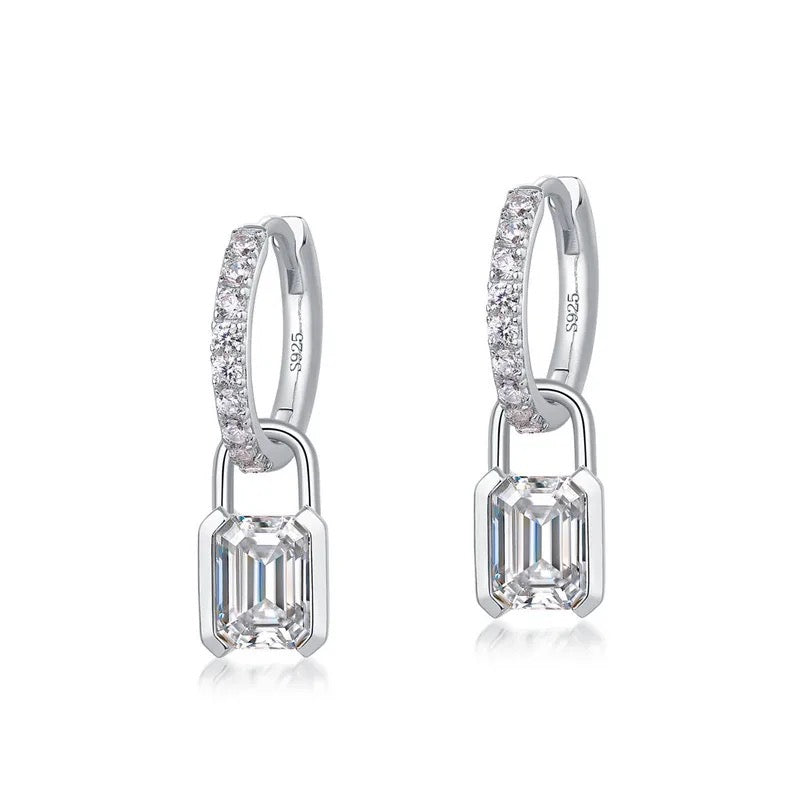 "Isolde Brilliance" Lab Grown Stone Earrings White Gold Plated