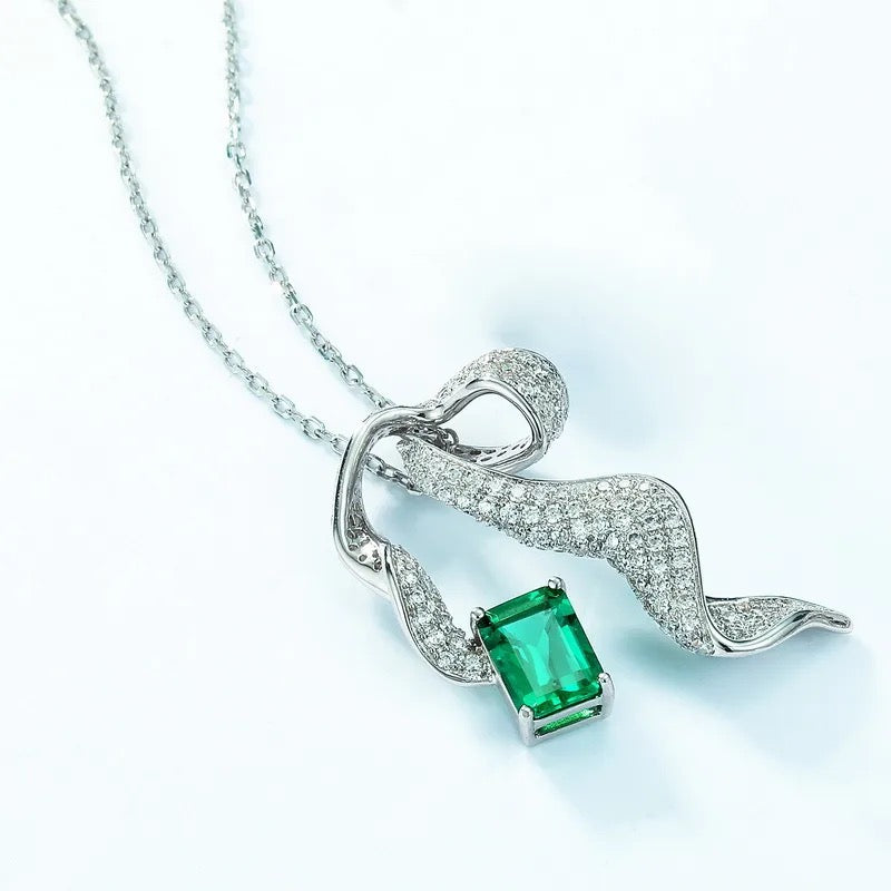 "Lumoria" Zircon Lab Grown Stone Earrings Platinum Plated