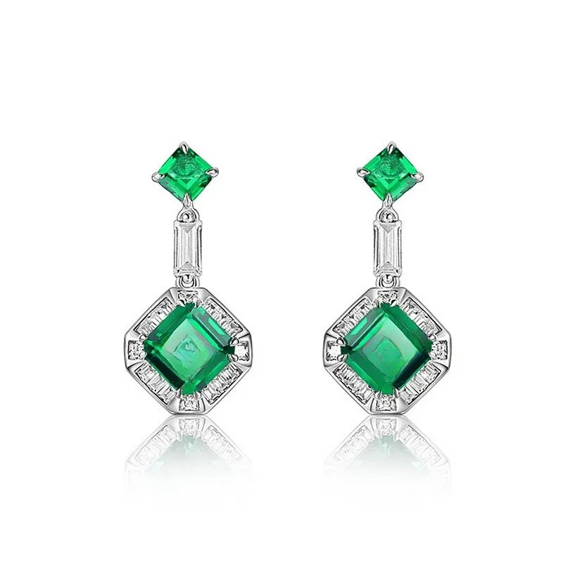 "Vellum" Zircon Lab Grown Stone Earrings Platinum Plated