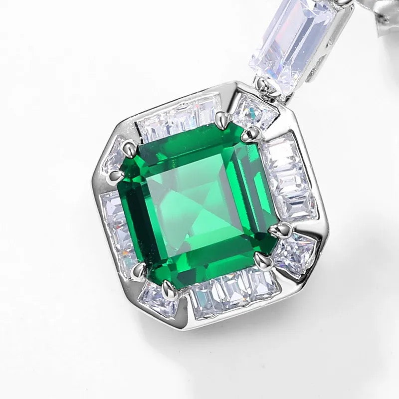 "Vellum" Zircon Lab Grown Stone Earrings Platinum Plated