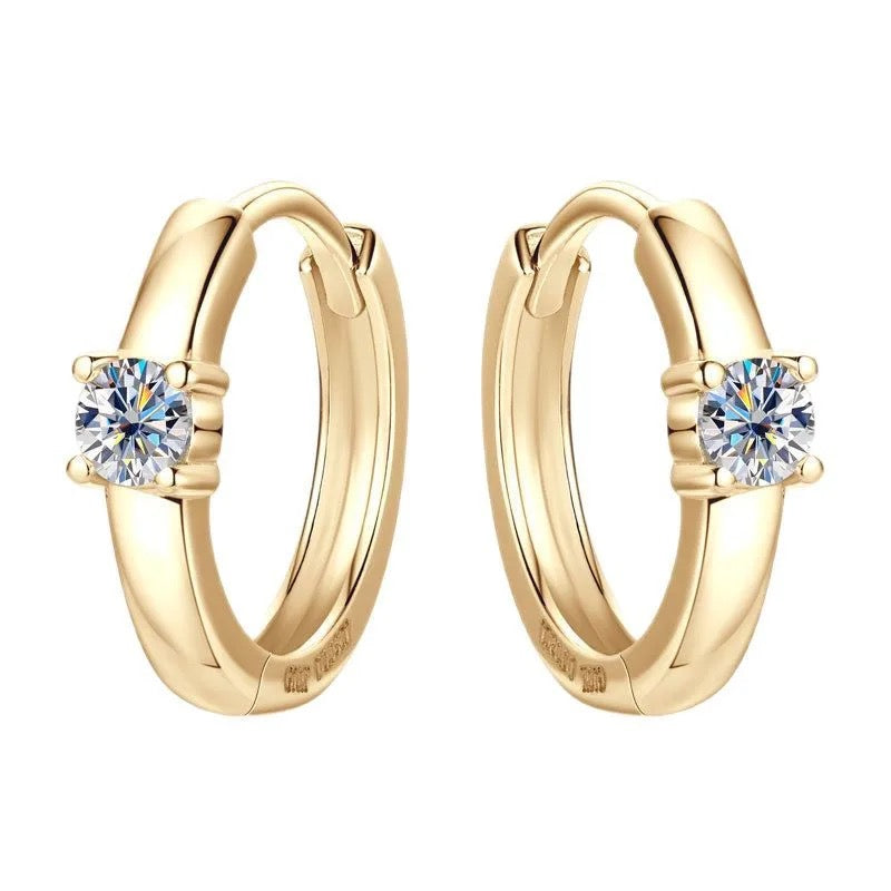 "Luvra" Lab Grown Stone Earrings Pure 10K Gold