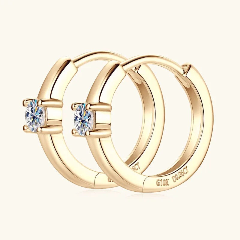 "Luvra" Lab Grown Stone Earrings Pure 10K Gold