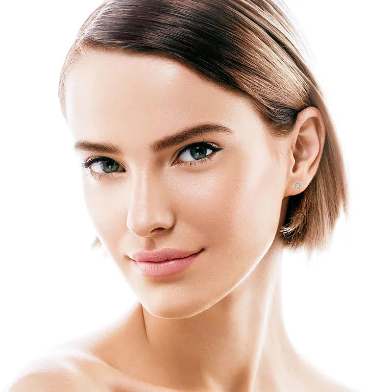 "Heliora" Lab Grown Stone Earrings Pure 10K Gold