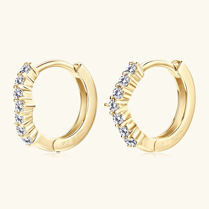 "Elvor" Lab Grown Stone Earrings Pure 10K Gold