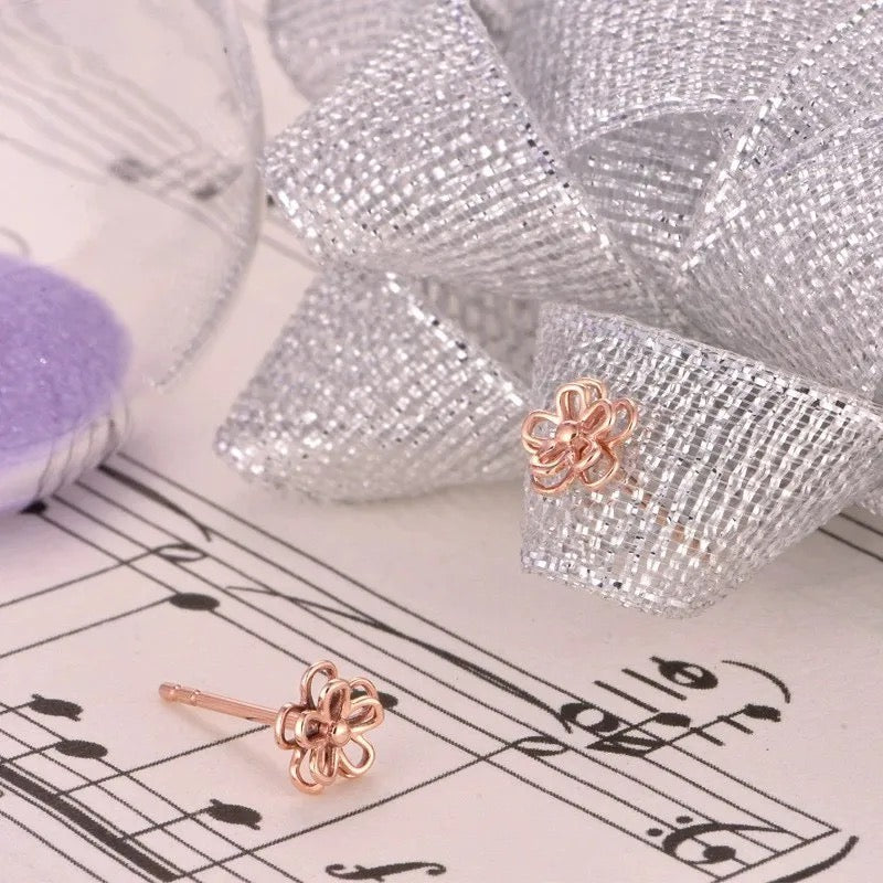 "Rosette" Diamond Earrings 9K/18K Pure Gold