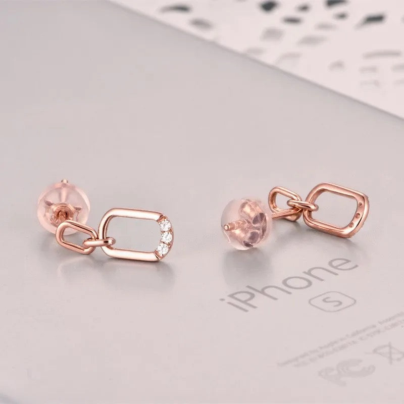 "Rosair" Diamond Earrings 9K/18K Pure Gold