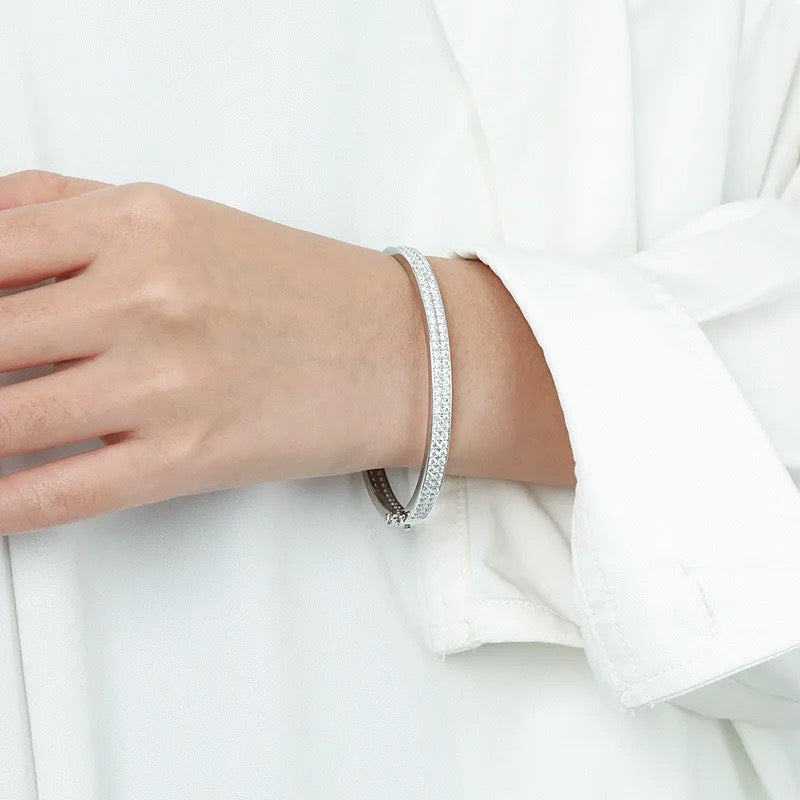 "Astra Vitae" Lab Grown Stone Bracelet Platinum Plated