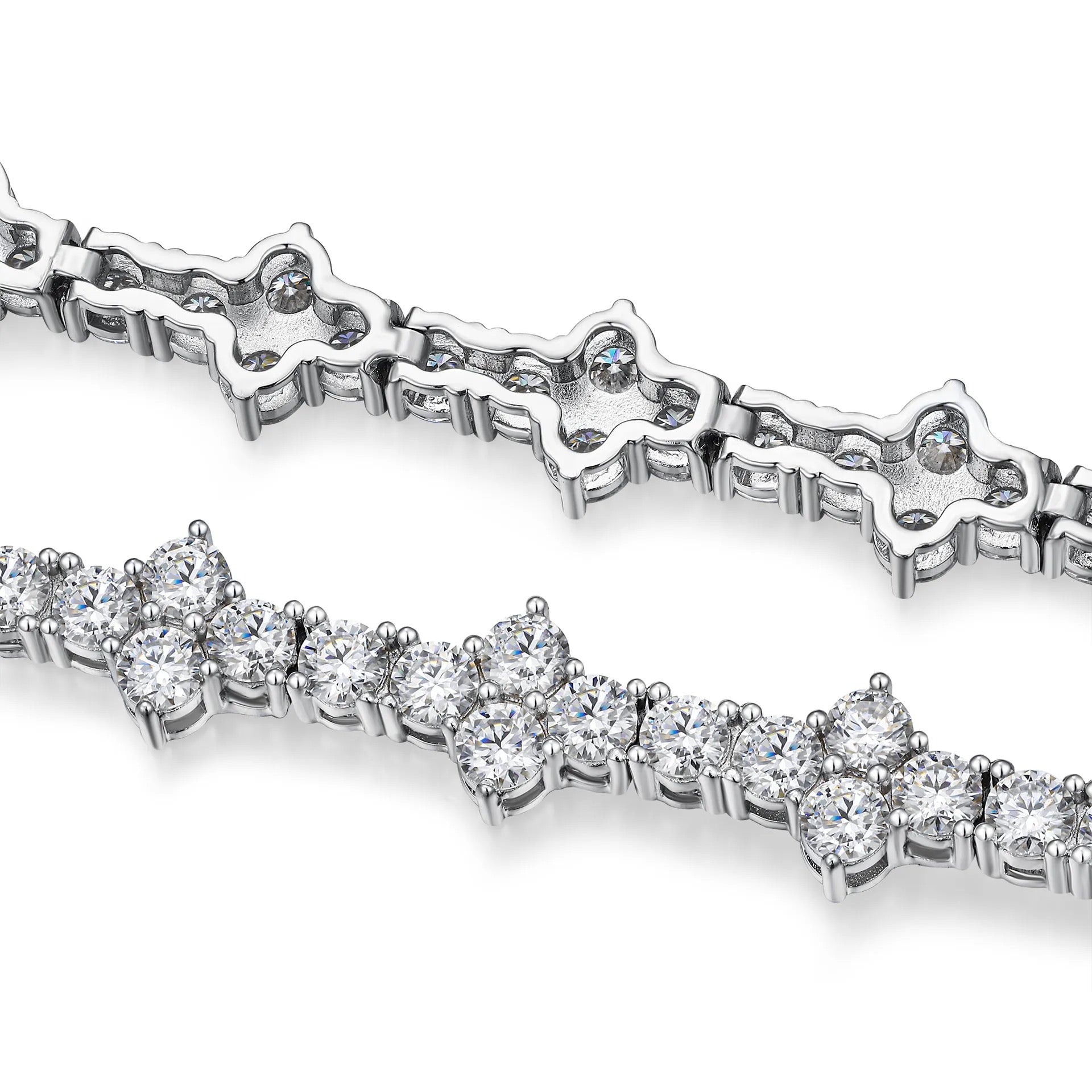 "White Ember" Lab Grown Stone Bracelet