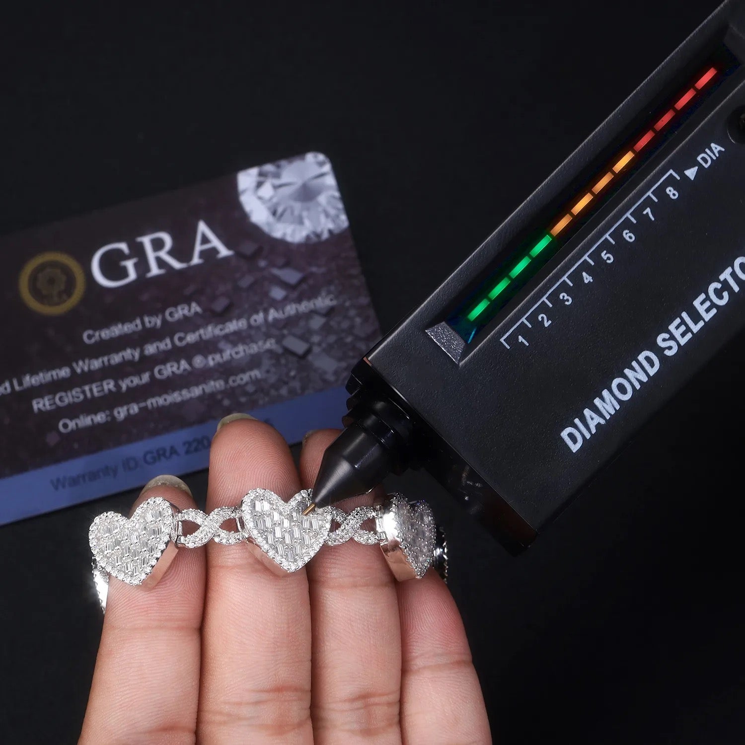 "Heart Blossom" Lab Grown Stone Bracelet