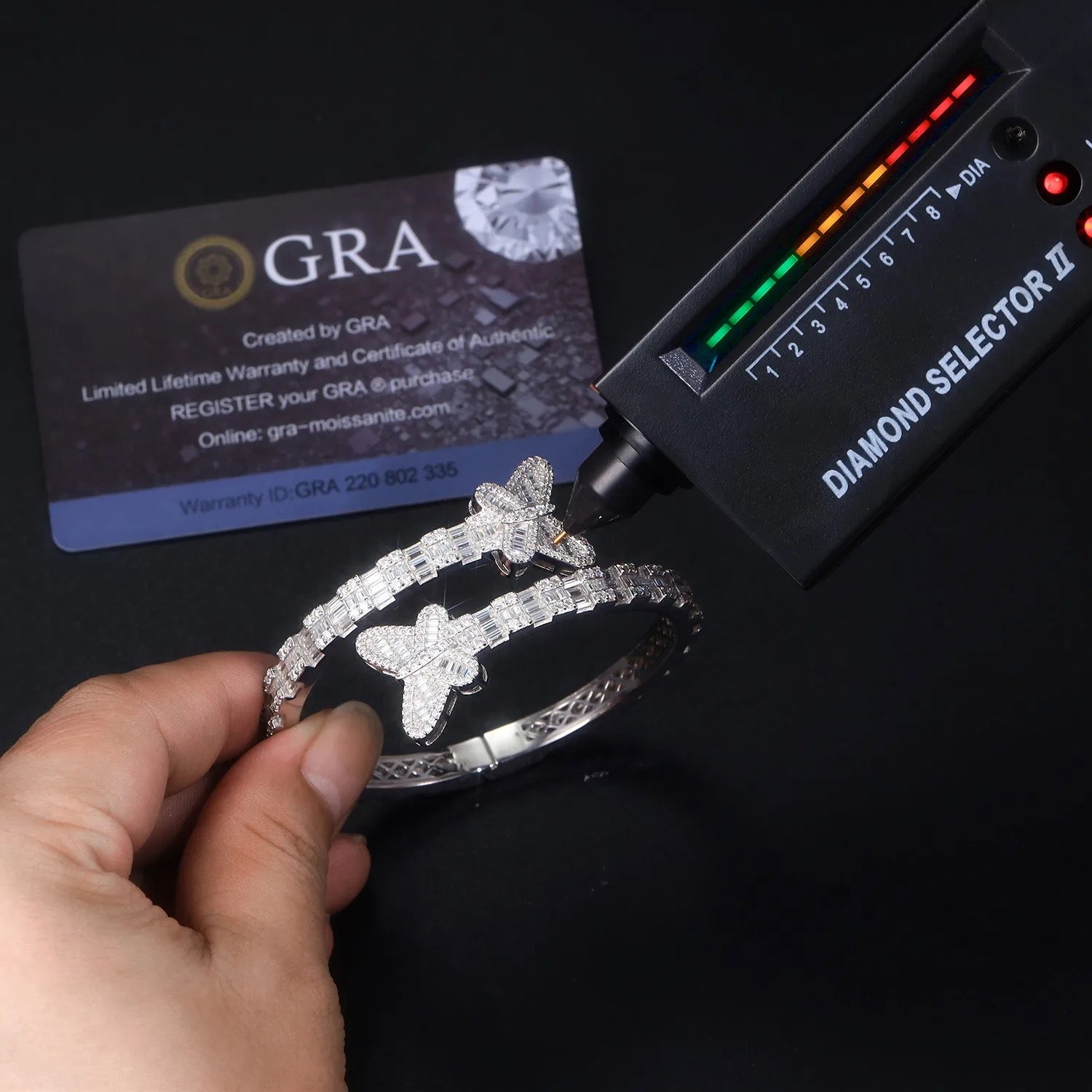 "Cold Butterfly" Lab Grown Stone Bracelet