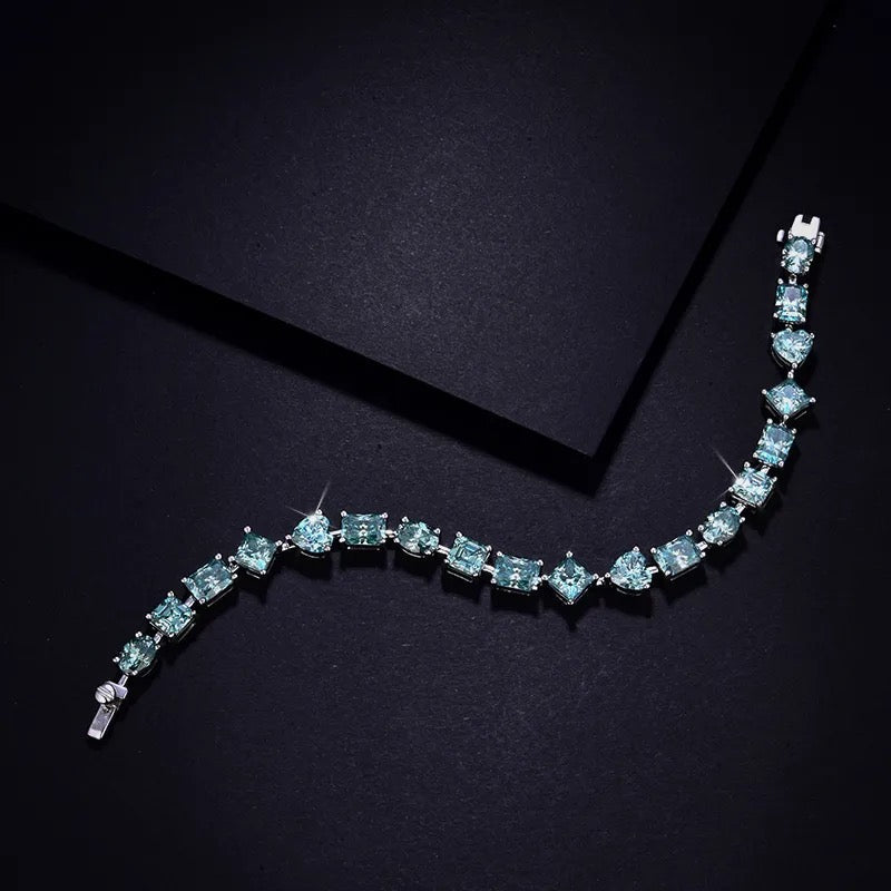 "Celure Ionis" Lab Grown Stone Bracelet Platinum Plated