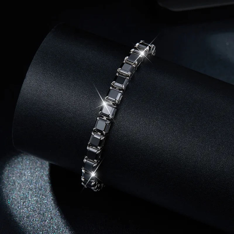 "Nocturne Lysan" Lab Grown Stone Bracelet Platinum Plated