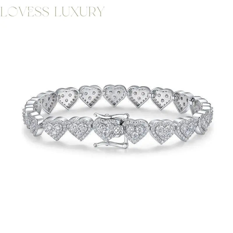 "Heart Gleam" Lab Grown Stone Bracelet Lovess Luxury