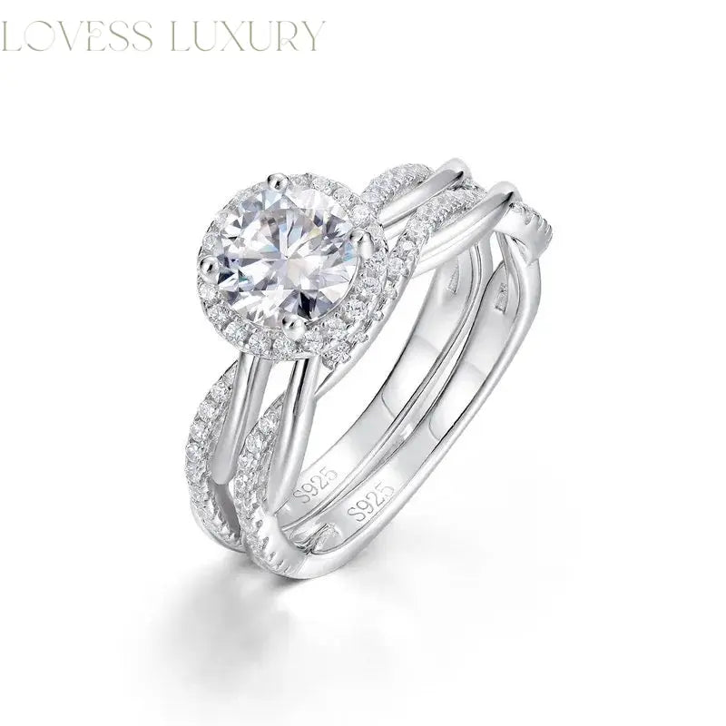 "Silver Crystal" Lab Grown Stone Ring Lovess Luxury