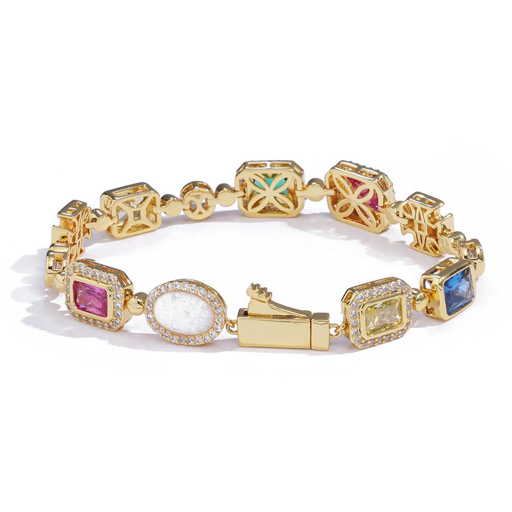 CROSS & OPAL BRACELET - SILVER - LovesLuxury