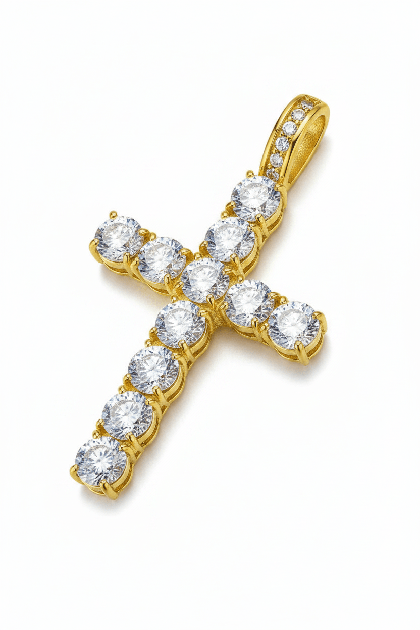 Cross Tennis Necklace - LovesLuxury