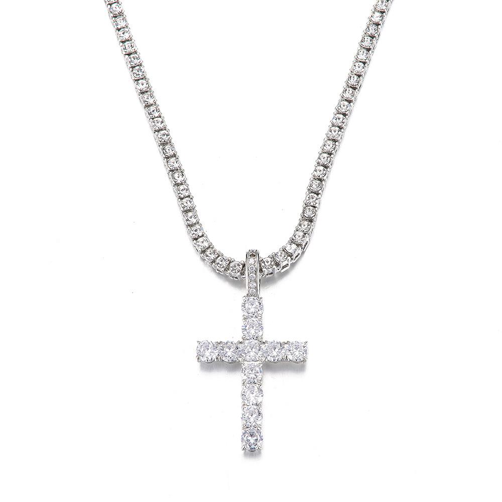 Cross Tennis Necklace - LovesLuxury