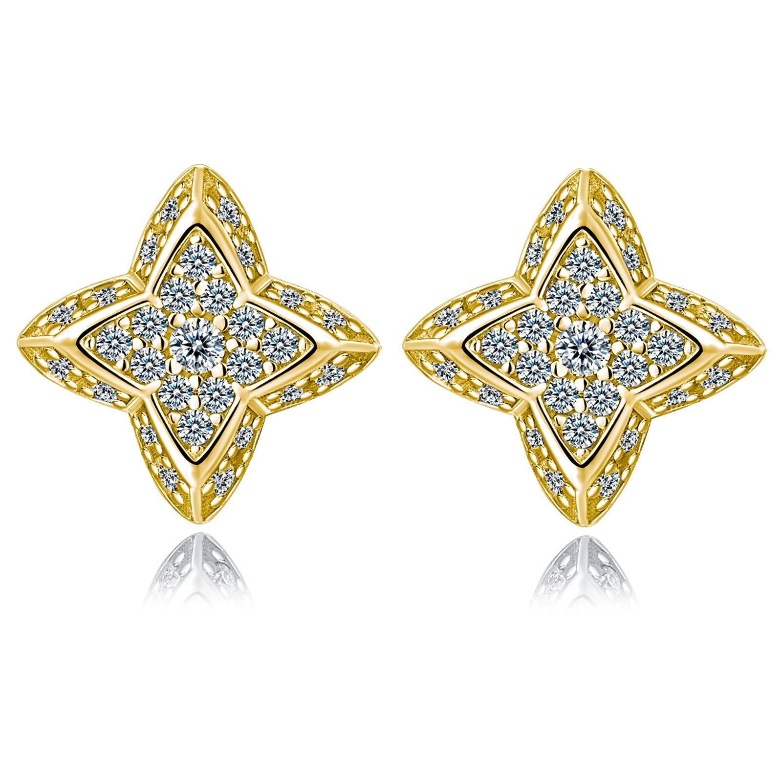 MOISSANITE Cross Earrings - LovesLuxury